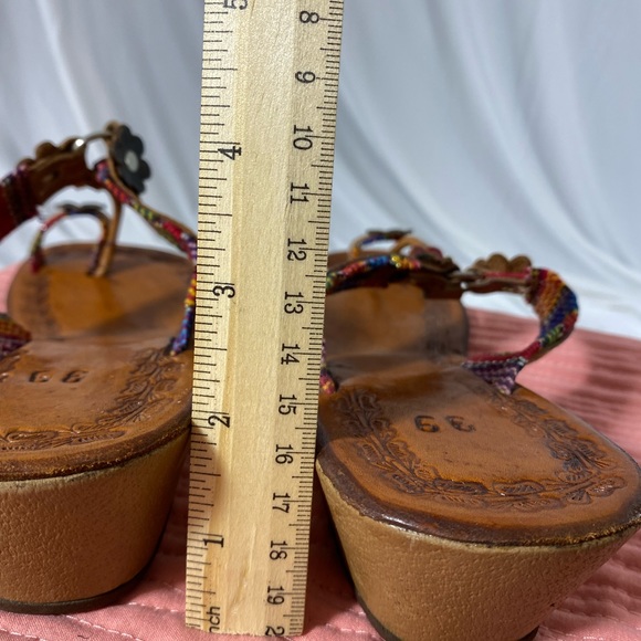 Size 8, Brown, Leather sandals with toe loop - Picture 3 of 12